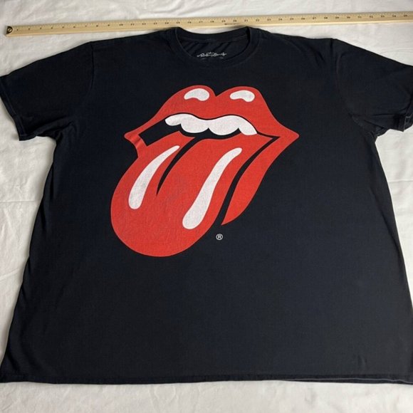 The Rolling Stones T-Shirt Unisex Size 2X Black Crew Neck Graphic Short Sleeve - Picture 3 of 7